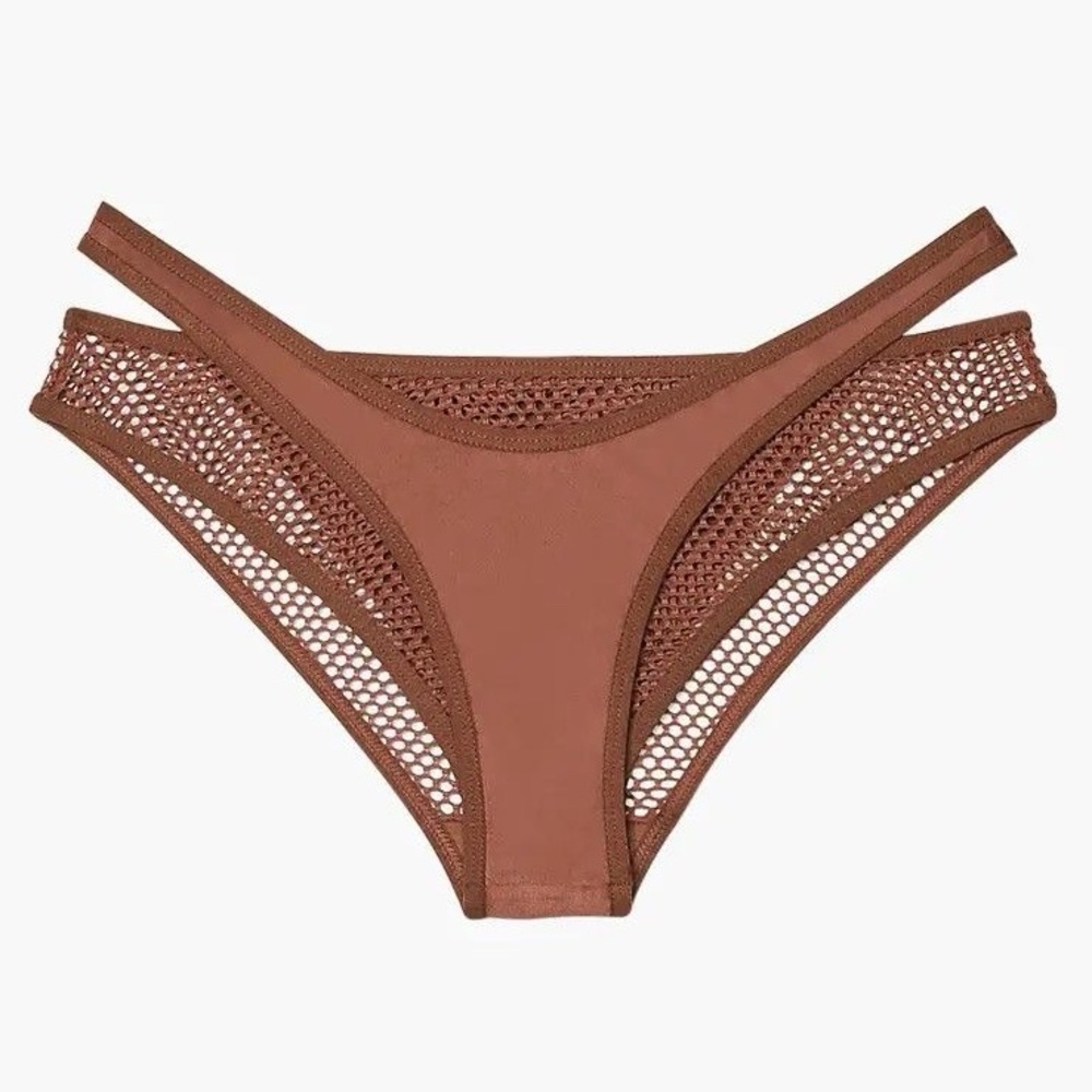 🔥SEXY & BOLD!🔥 NWT Savage X Fenty Fishnet Bralette & Panty Set | Brown | Medium